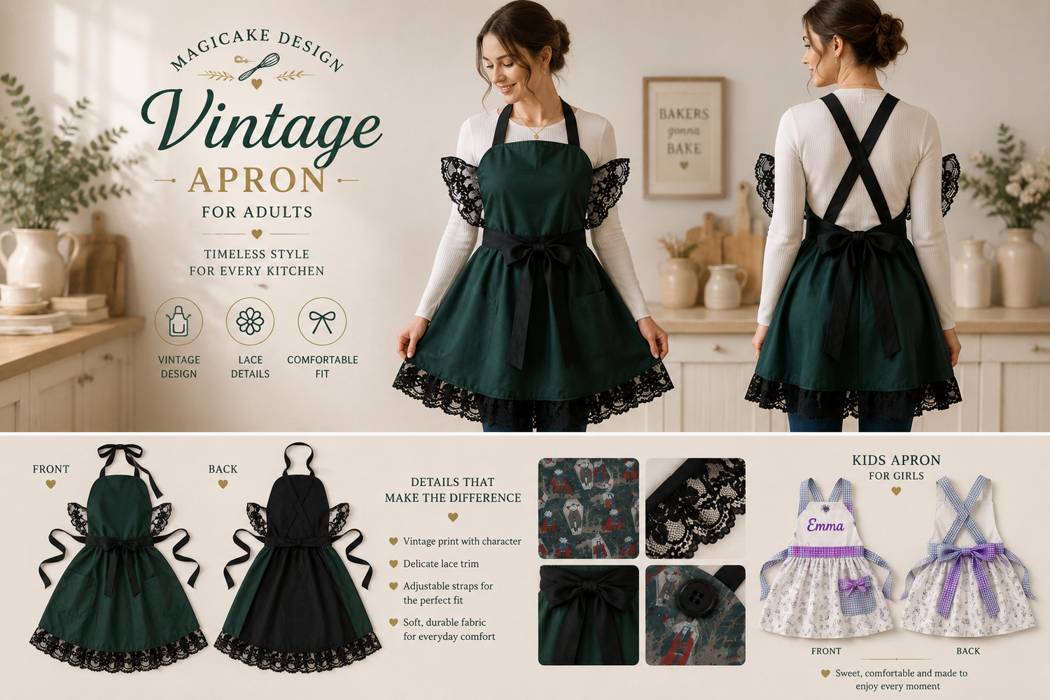 Vintage Personalised  Aprons