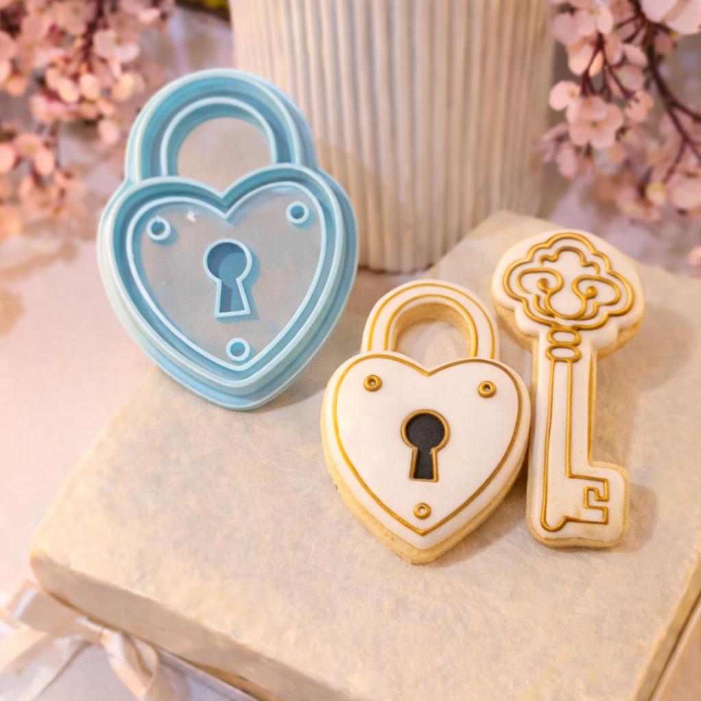 Lock Cookie Cutter 8cm
